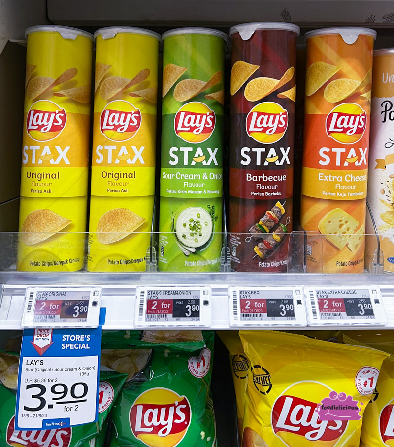 Lay's Stax Potato Chips - Limited Edition Spicy Lobster, Sour Cream ...