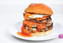 Johnsonville Burger Grillers – Cheese Pork Burger with Gochujang Kimchi Sauce and Fried Egg